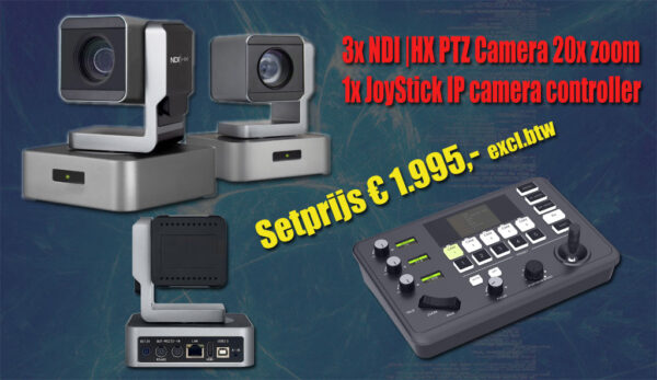 3x NDI PTZ camera bundle